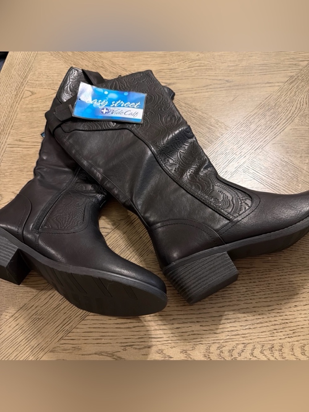 Easy Street Arwen Plus Brown Boots Womens Wide Calf 11